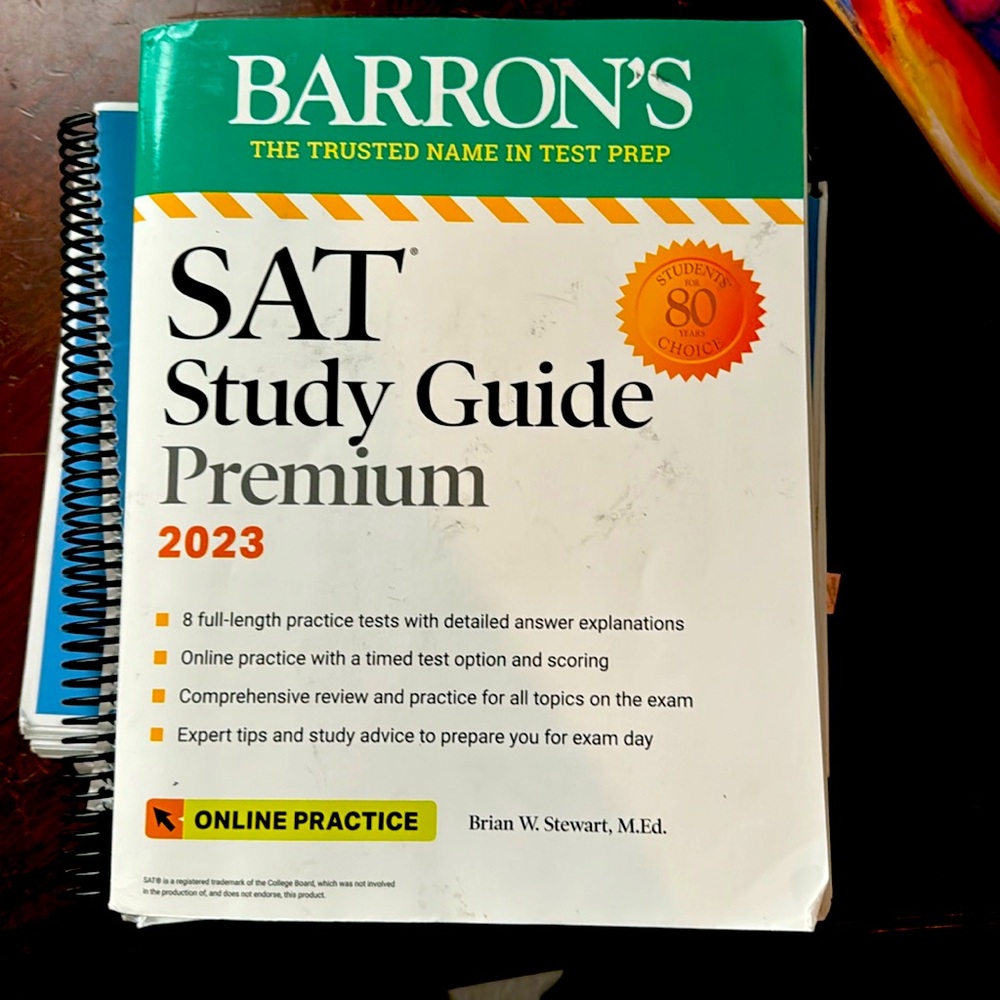 SAT Study Guide Premium 2023 Semi-New except for the first 5 pages